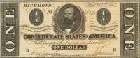 p65a from Confederate States of America: 1 Dollar from 1864